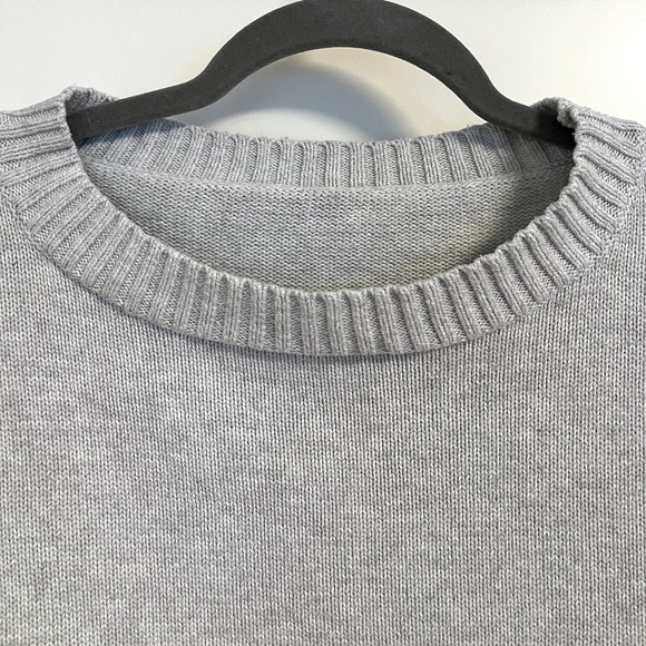 Emma Knudsen Oversized Light Grey Cotton Sweater minimalist and unassuming - Picture 2 of 7